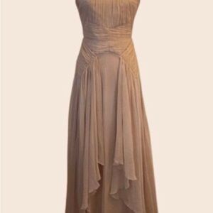 ASOS Elegant Tan High Low Dress